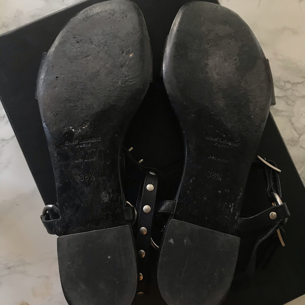 Saint Laurent Gladiator silver stud sandals 38.5 - Picture 3 of 4